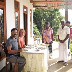 Breakfast at Guesthouse Happy Home in Ella, Sri Lanka